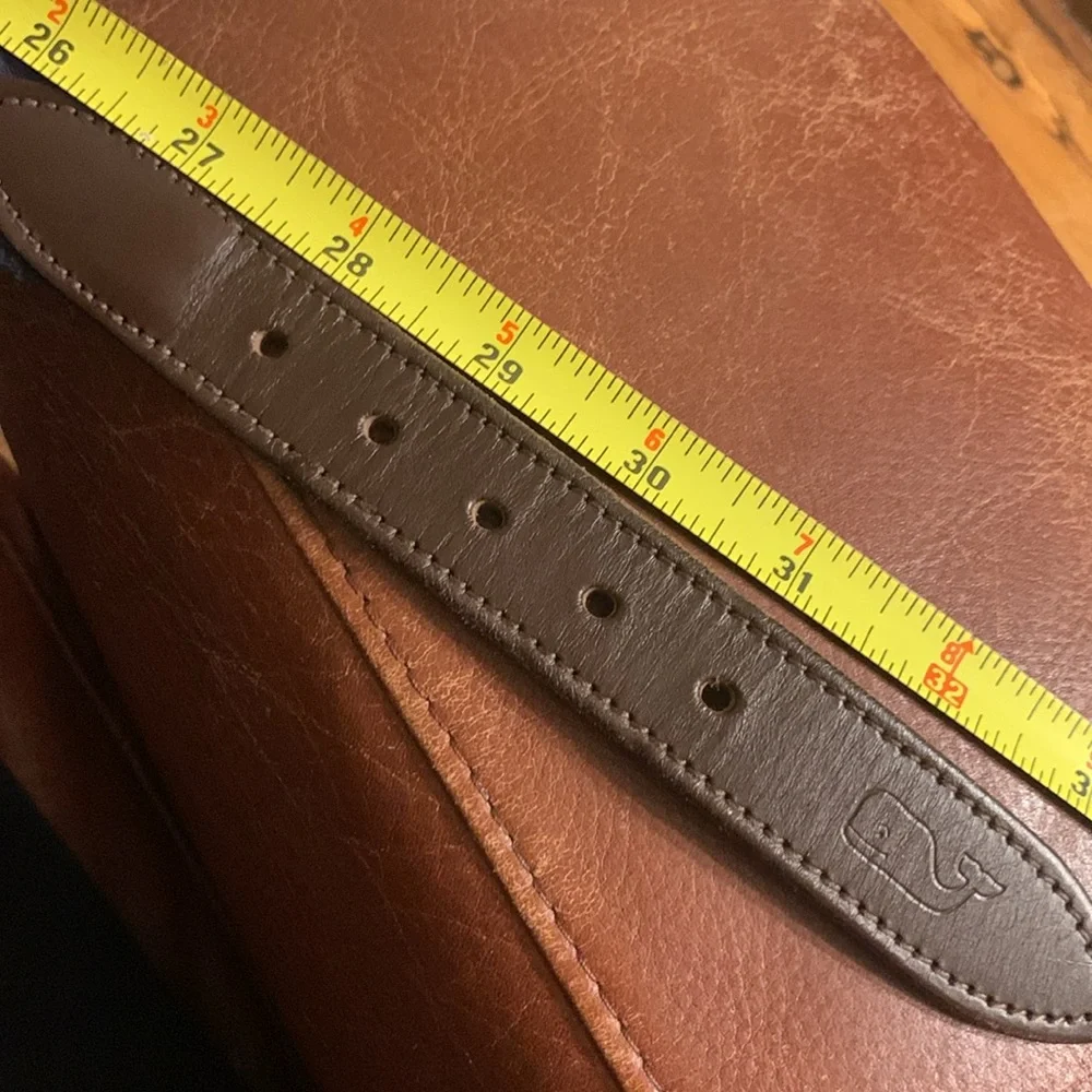 BNWOT VINEYARD VINES AMERICAN FLAGS CANVAS AND LEATHER BELT